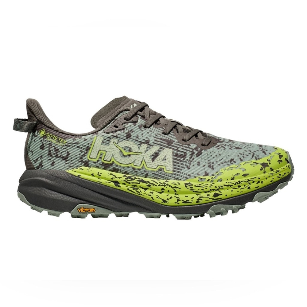 Hoka Athletic Shoes in Green and Gray